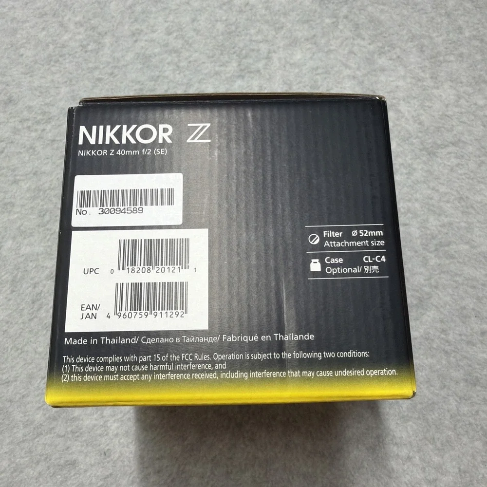 Nikon NIKKOR Z 40mm f/2 SE Lens Open Box READ